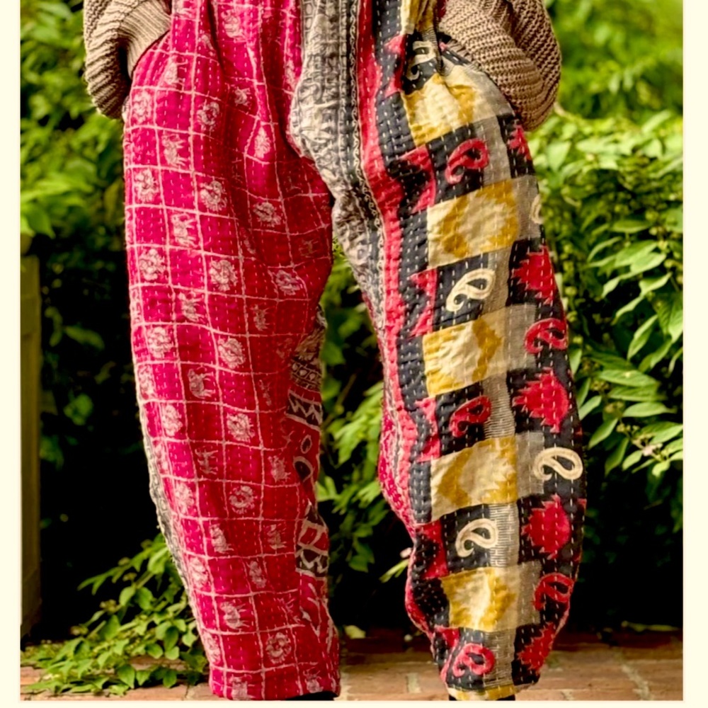 Barrel Leg Kantha Pants Sz Large